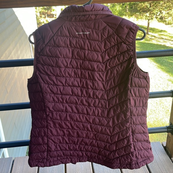 COLUMBIA WOMEN’S OMNI HEAT BURGUNDY ZIP UP VEST WITH POCKETS SIZE LARGE - Picture 7 of 10